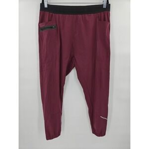 Alphalete Athletics Mens XL Burgundy Maroon Tapered Jogger Athletic Pants 3725
